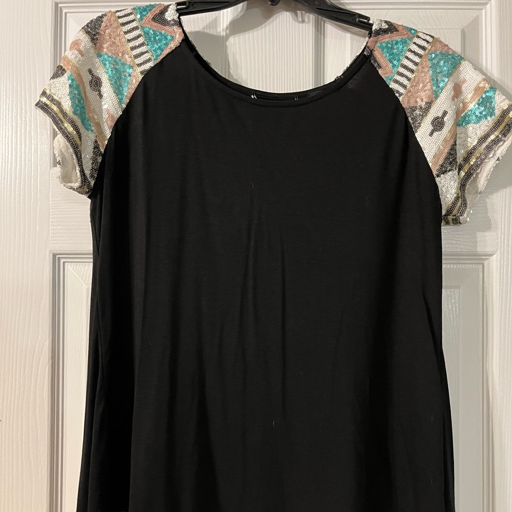 Womens sequin dressy shirt